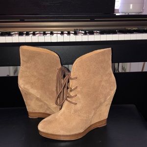 Michael Kors designer bootie wedges